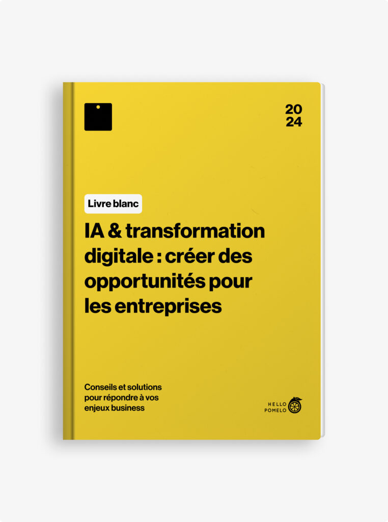 couverture pour le livre blanc, l'intelligence artificielle et la transformation digitale : créer des opportunités pour les entreprises