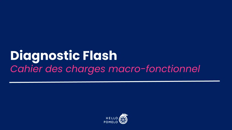 Page de couverture de l'exemple de livrable de Diagnostic Flash : Cahier des charges macro-fonctionnel